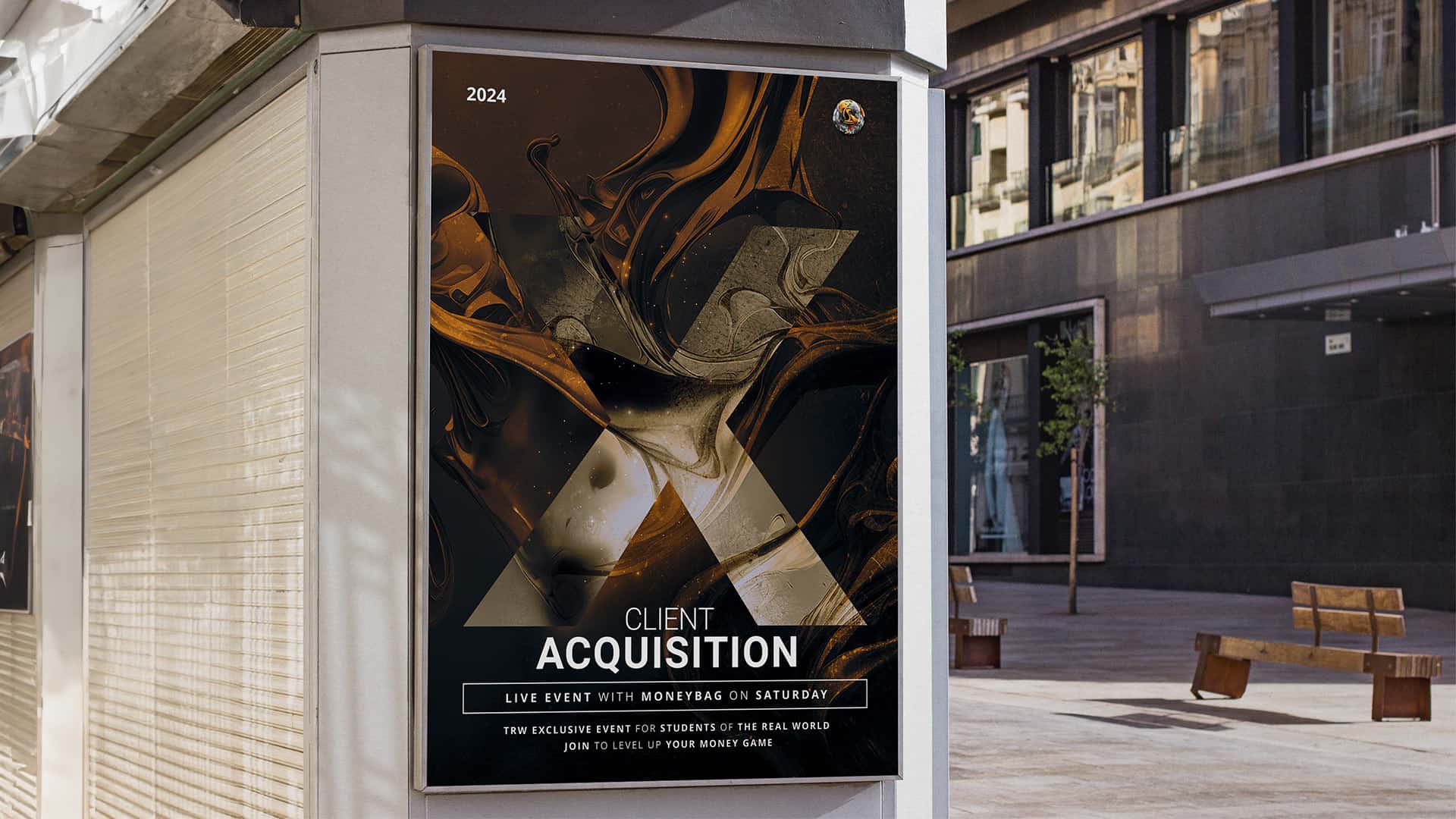 Poster Mockup of the Client Acquisition AMA on Saturday