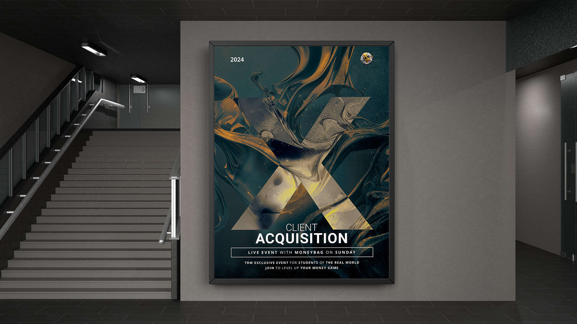 Poster Mockup of the Client Acquisition AMA on Sunday