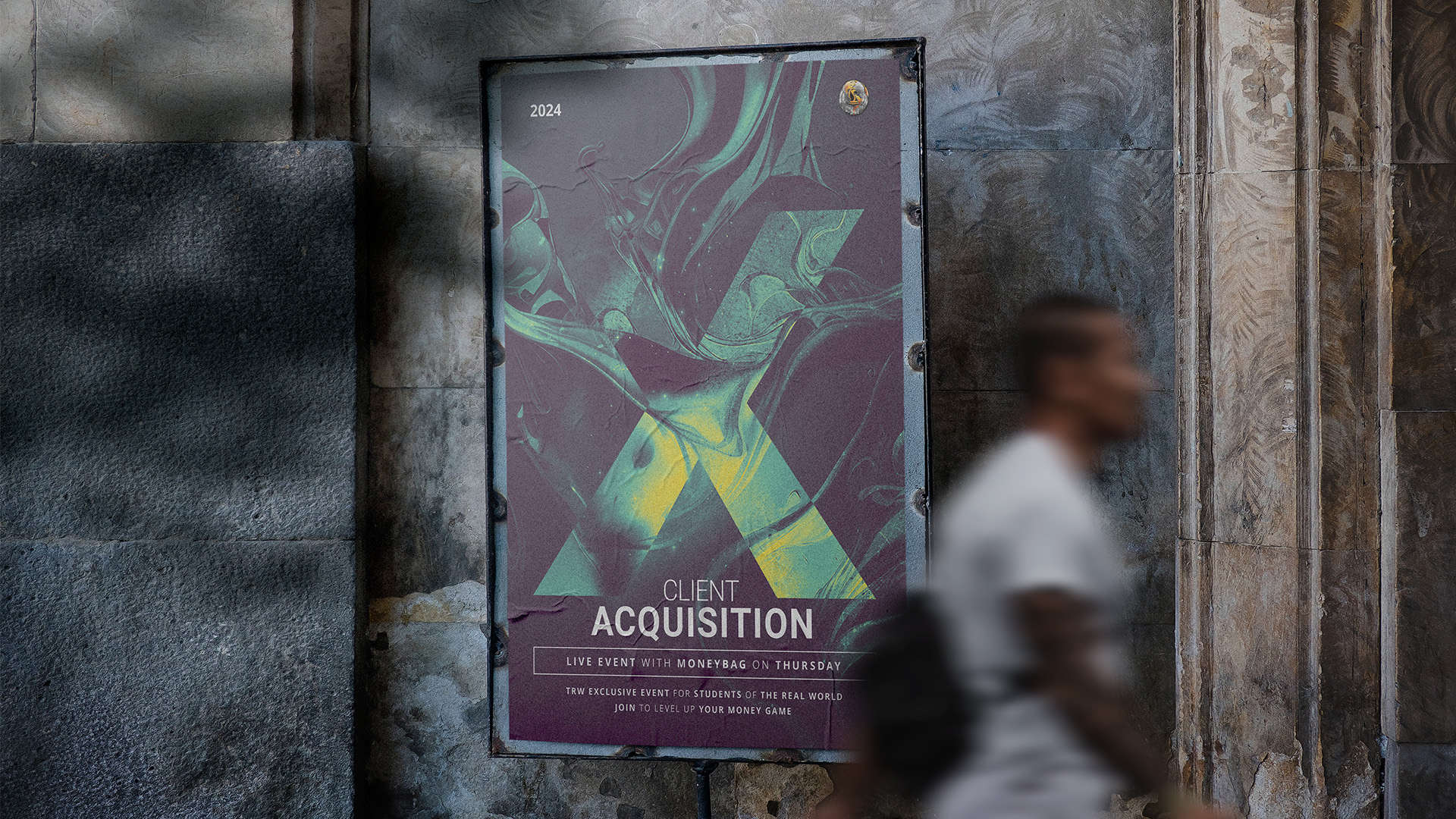 Poster Mockup of the Client Acquisition AMA on Thursday