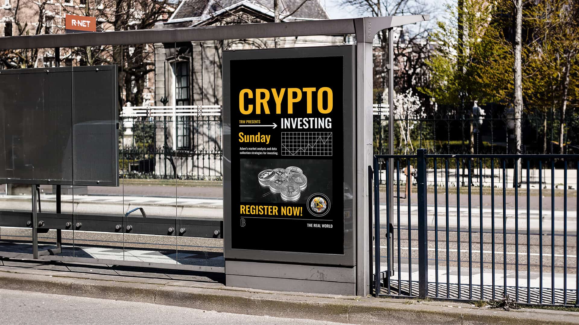 Poster Mockup of the Crypto Investing AMA on Sunday