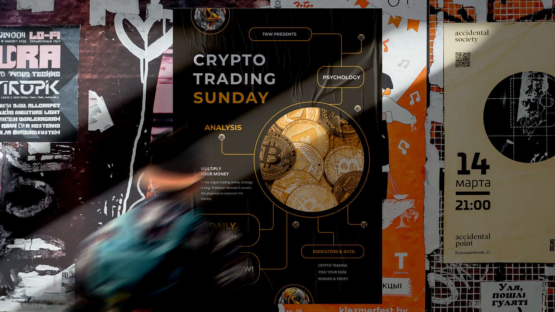 Poster Mockup of the Crypto Trading AMA on Sunday