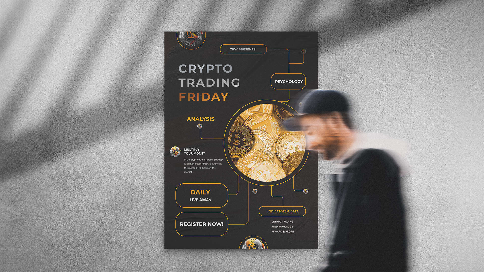 Poster Mockup of the Crypto Trading AMA on Friday