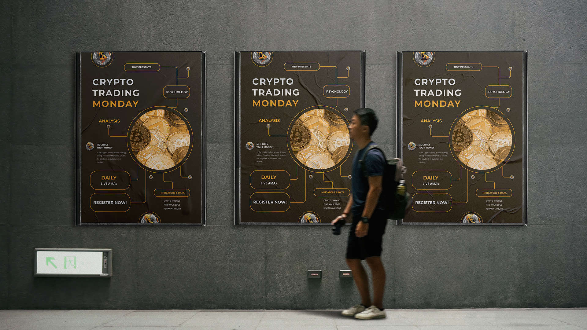 Poster Mockup of the Crypto Trading AMA on Monday