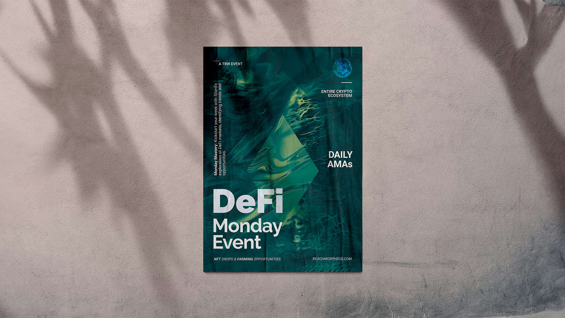 Poster Mockup of the Defi AMA on Monday