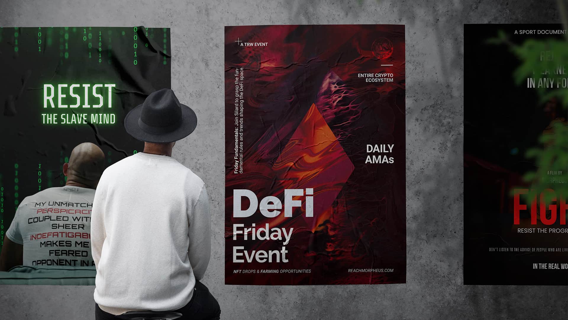 Poster Mockup of the Defi AMA on Friday