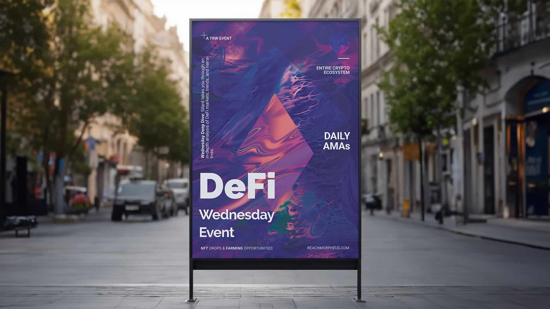 Poster Mockup of the Defi AMA on Wednesday