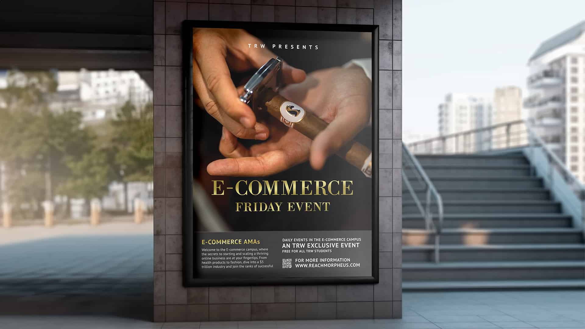 Poster Mockup of the E-Commerce AMA on Friday