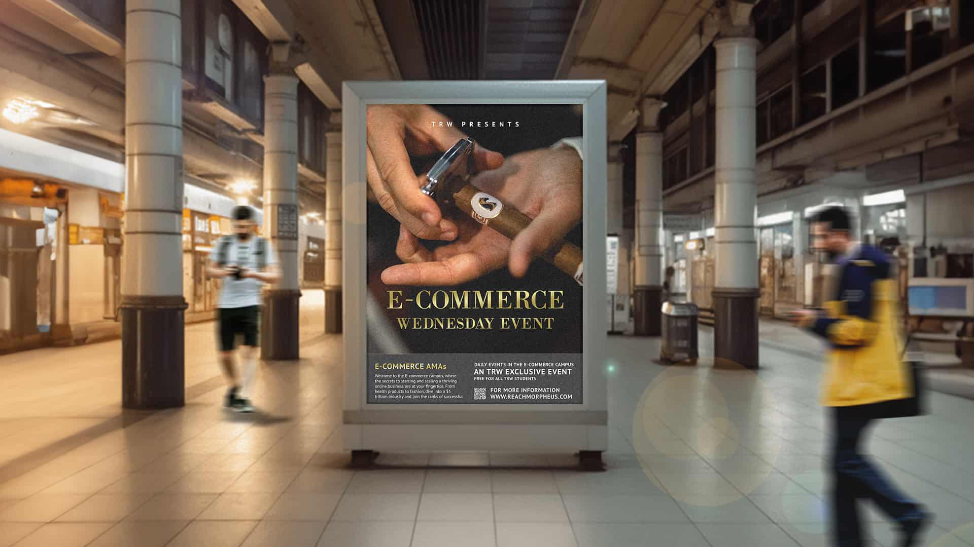 Poster Mockup of the E-Commerce AMA on Wednesday